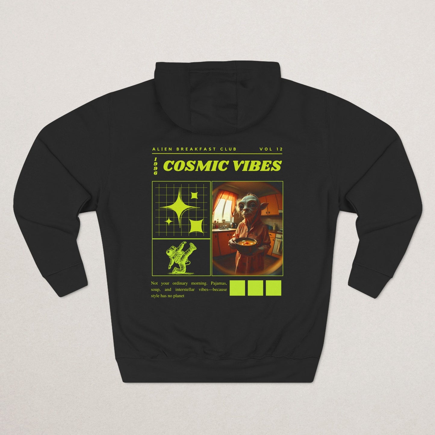 Three-Panel Fleece Hoodie